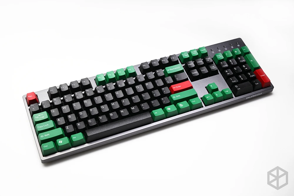 Taihao abs двойные колпачки для игр diy механическая клавиатура зеленого черного