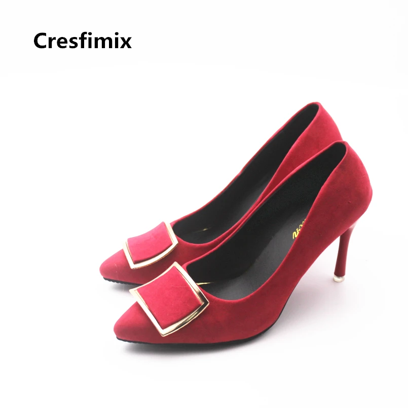 Женские туфли Cresfimix модная обувь на очень высоком каблуке 10 см красная подошва