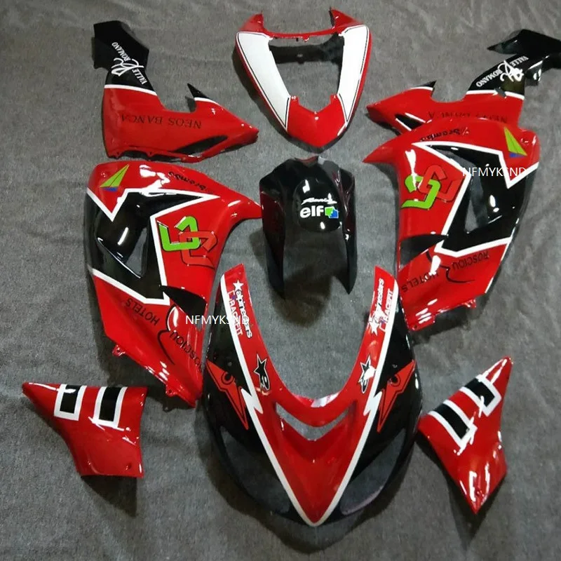 

Черно-красные Обтекатели для KAWASAKI NINJA ZX 10R 06 07 ZX-10R 06-07 10 R ZX 10R 2006 2007 Обтекатели ZX10R 06-07