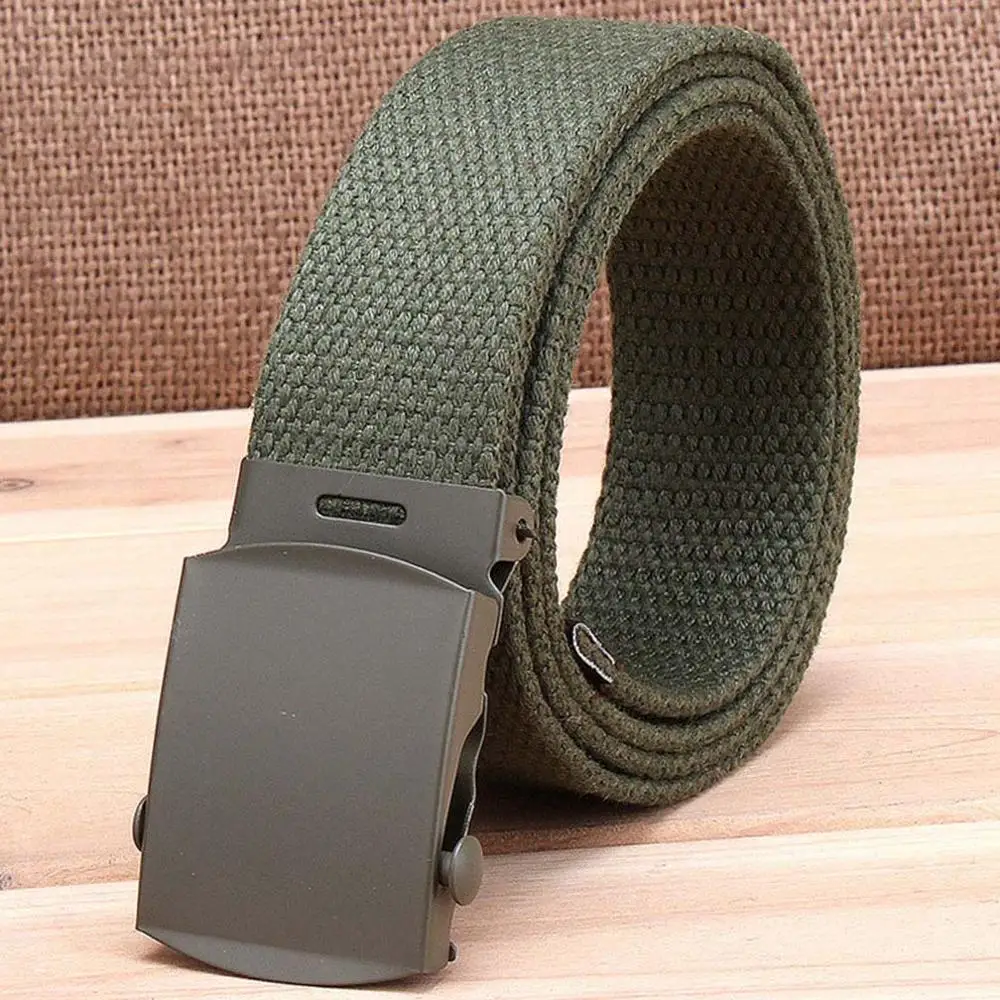 Full Army Green FAJARINA унисекс качество Военный стиль досуг холст ремень Автоматическая пряжка тактика индивидуальные ремни для мужчин 32 мм ширина CBFJ0049 - Цвет: Full Army Green