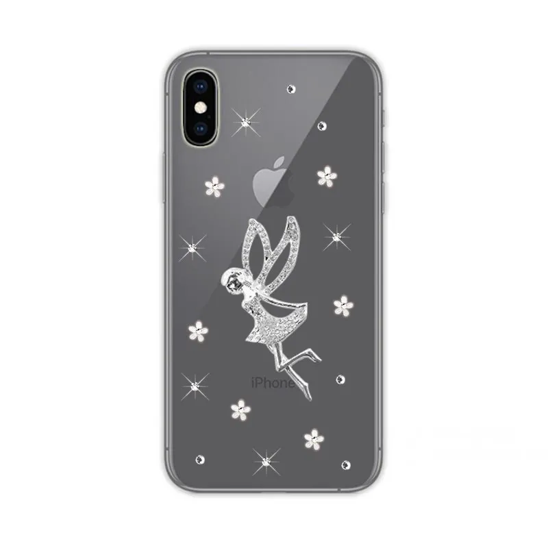 Для apple iphone X XR XS 11 Pro Max чехол 3D Любовь кристально чистый павлин бампер для 7 8 6 6s plus 5