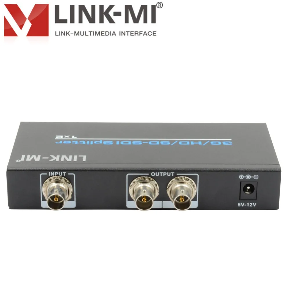 LINK-MI 1x2 SDI разветвитель усилитель распределения 3G/HD/SD BNC Аудио Видео удлинитель 1080P