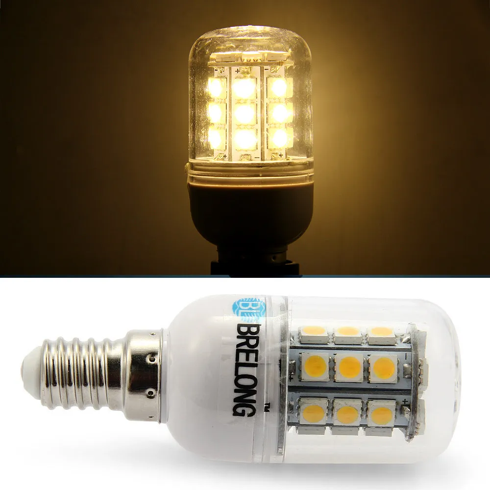 BRELONG E14 Светодиодный светильник кукуруза 3 Вт 5050SMD теплый белый 27 s кукурузная