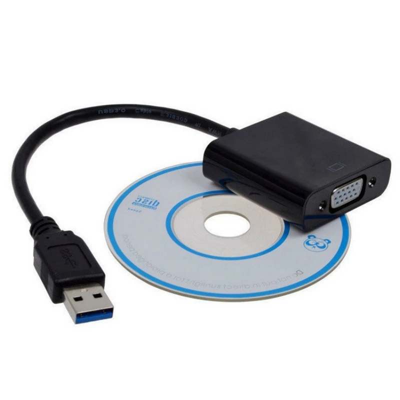 Кабель адаптер USB 3 0 на VGA внешняя видеокарта конвертер мультидисплея для ПК