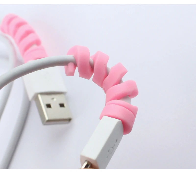 10 шт цветные спиральные провода протектор winder телефон зарядное устройство ушной механизм защиты кейвер линия хранения многофункциональный получить защиты