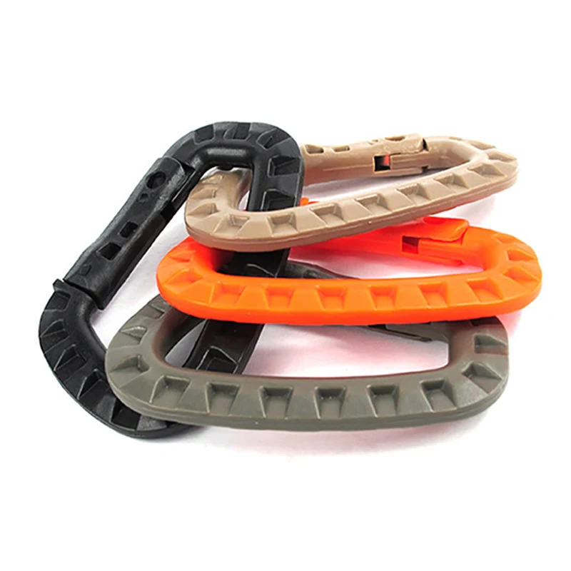 4 шт./упак. Пластик карабин альпинистский d образное кольцо брелок для ключей