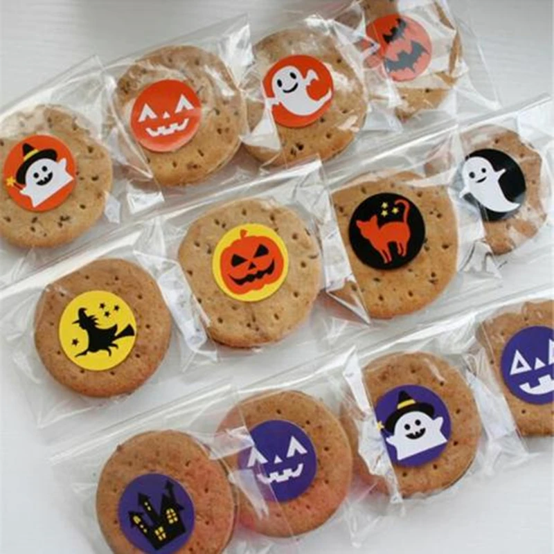 3 см Хэллоуин тыква призрак круглый декоративная клейкая лента упаковочные
