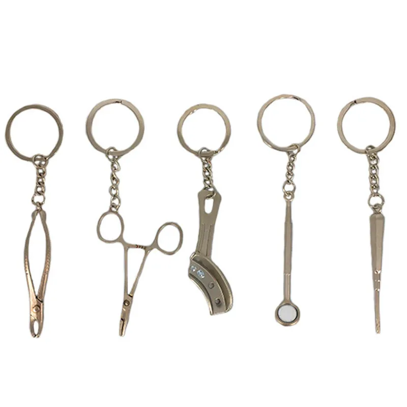 

35 Pcs Dental Keychain Personalized Keyring Lab Keychains Tooth Keyring Tool keyfob Dentist Keychain Clinic Gift