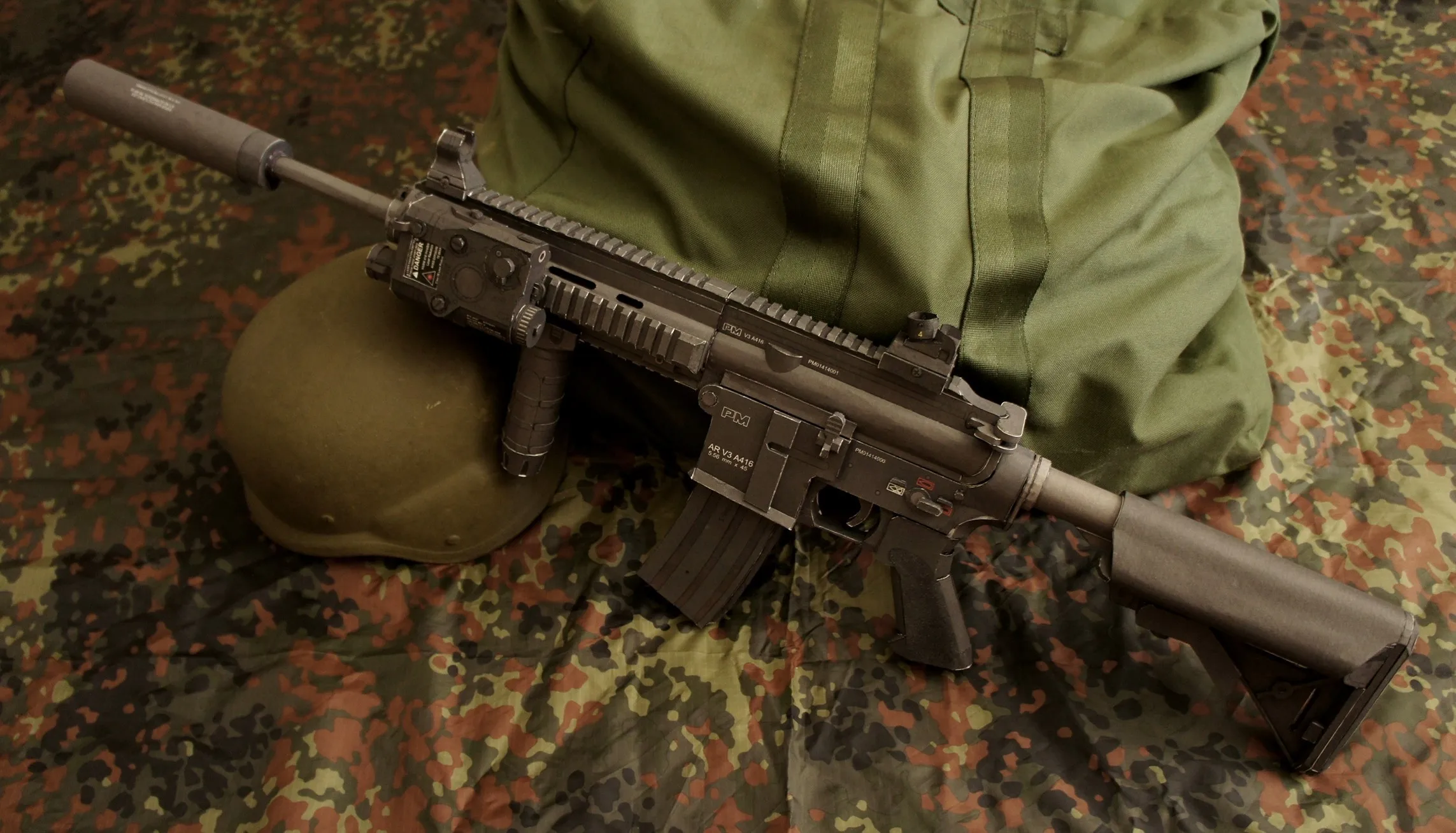 3D пазл HK416 бумажная модель пистолета M416 пистолет автомат в масштабе 1:1 съемная