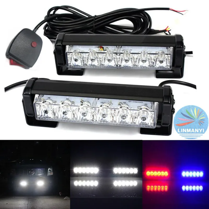 

Super bright 36W Car Warning Light Truck LED Daytime Running Lights Switchback Police Emergency Light Safety Flash grille Lamps