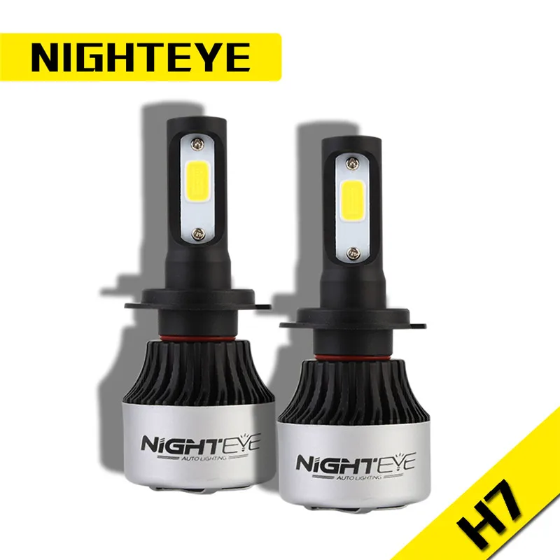 NIGHTEYE H7 72 W 9000LM светодиодный фар комплект туман лампы для светильников 6500 K Белый