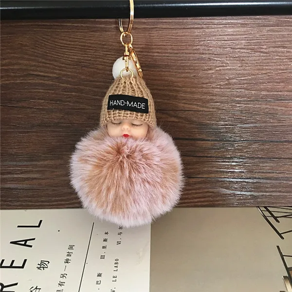 Мультяшная кукла Hairball брелок плюшевая Сумочка автомобильный брелок для женщин плюшевые брелки 30 цветов - Цвет: 20