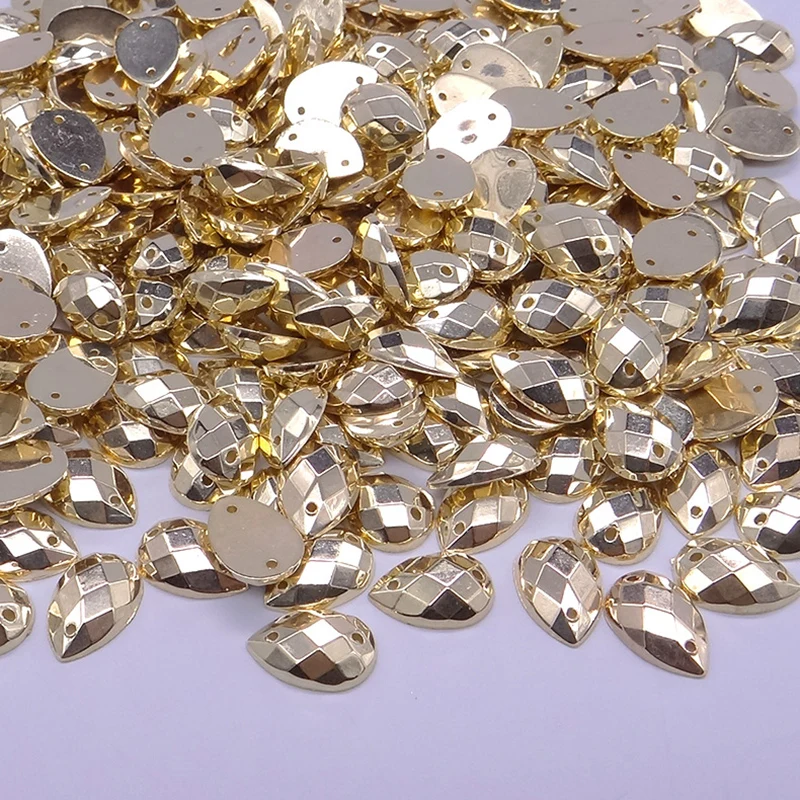 2000 шт. декоративные акриловые Стразы для одежды 8 х12 мм|acrylic rhinestones sew on|rhinestone