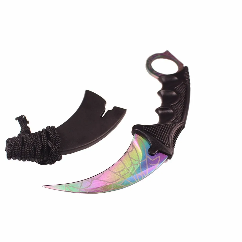 Нож Karambit CS GO counter strike survival tactical neck claw real combat fight camp hike outdoor для самозащиты|go knife|survival