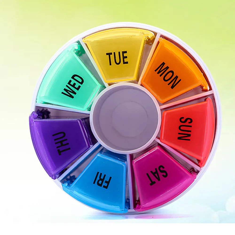 Коробка для таблеток Rainbow Weekly 7 дней ящик хранения с рыбьим маслом чехол резца