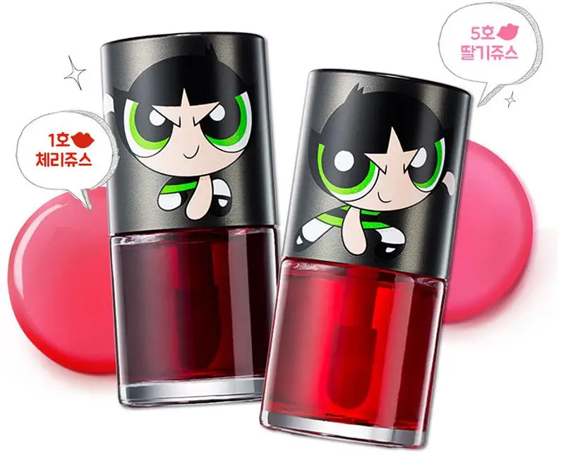 PERIPERA Peri's Tint воды Powerpuff девушки жидкая помада длительный водонепроницаемый блеск для губ Макияж корейская косметика