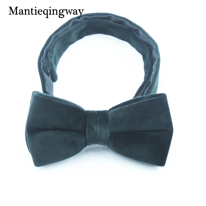 Mantieqingway вельветовый галстук бабочка для мужчин Свадебный двухслойный рубашка