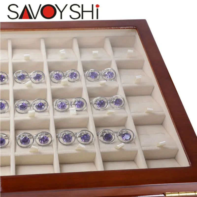 Роскошная Подарочная коробка для запонок 40 пар Высококачественная окрашенная