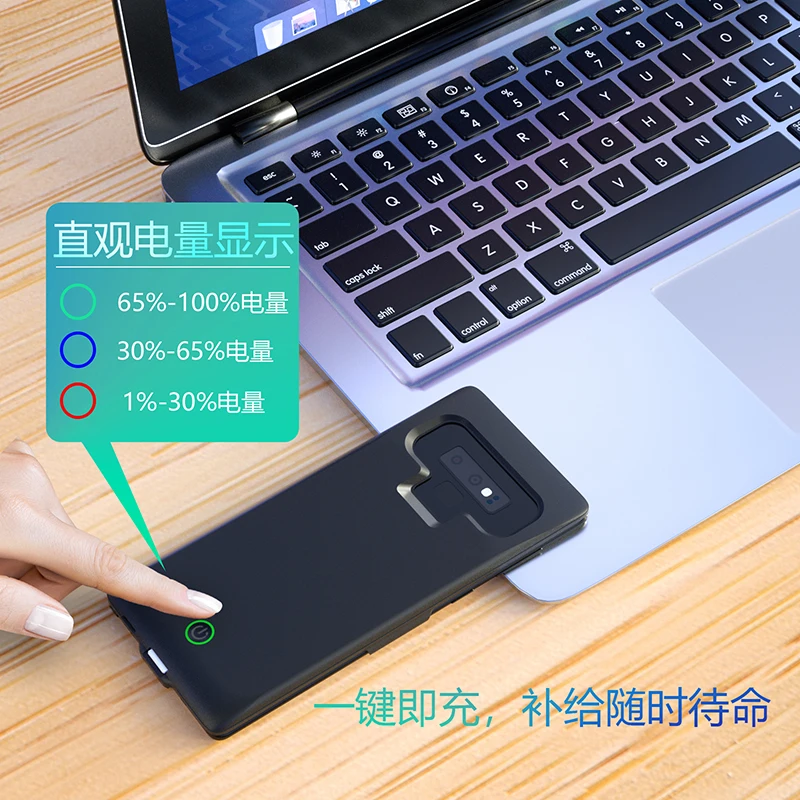 New Extended Rechargeable Battery Case Power Bank Cover Portable Charger Pack for Samsung Galaxy Note9 Note 9 | Мобильные телефоны