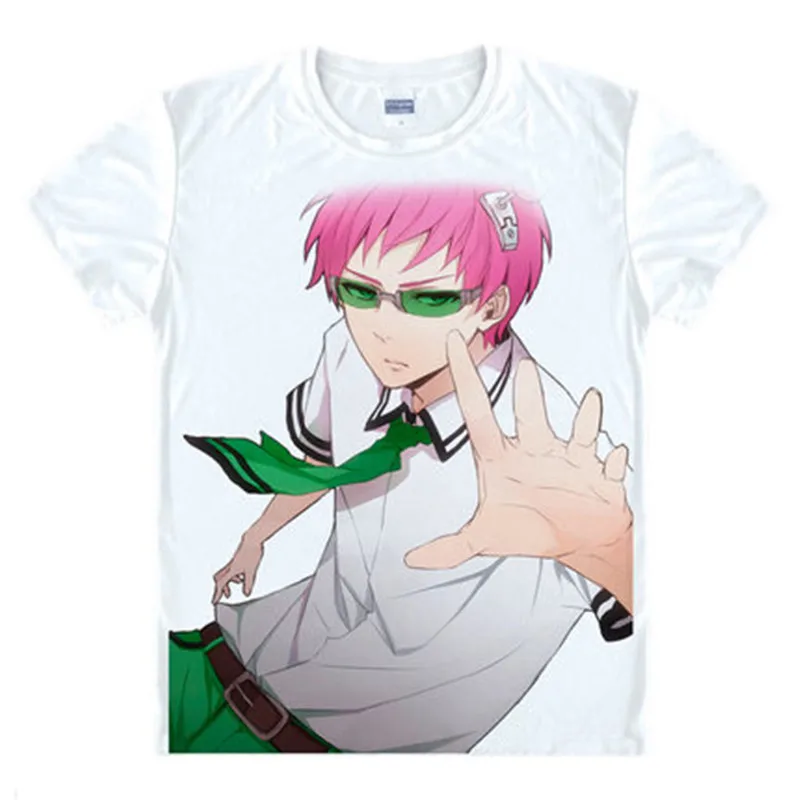Футболки с изображением японской манги разрушительной жизни Саики к аниме