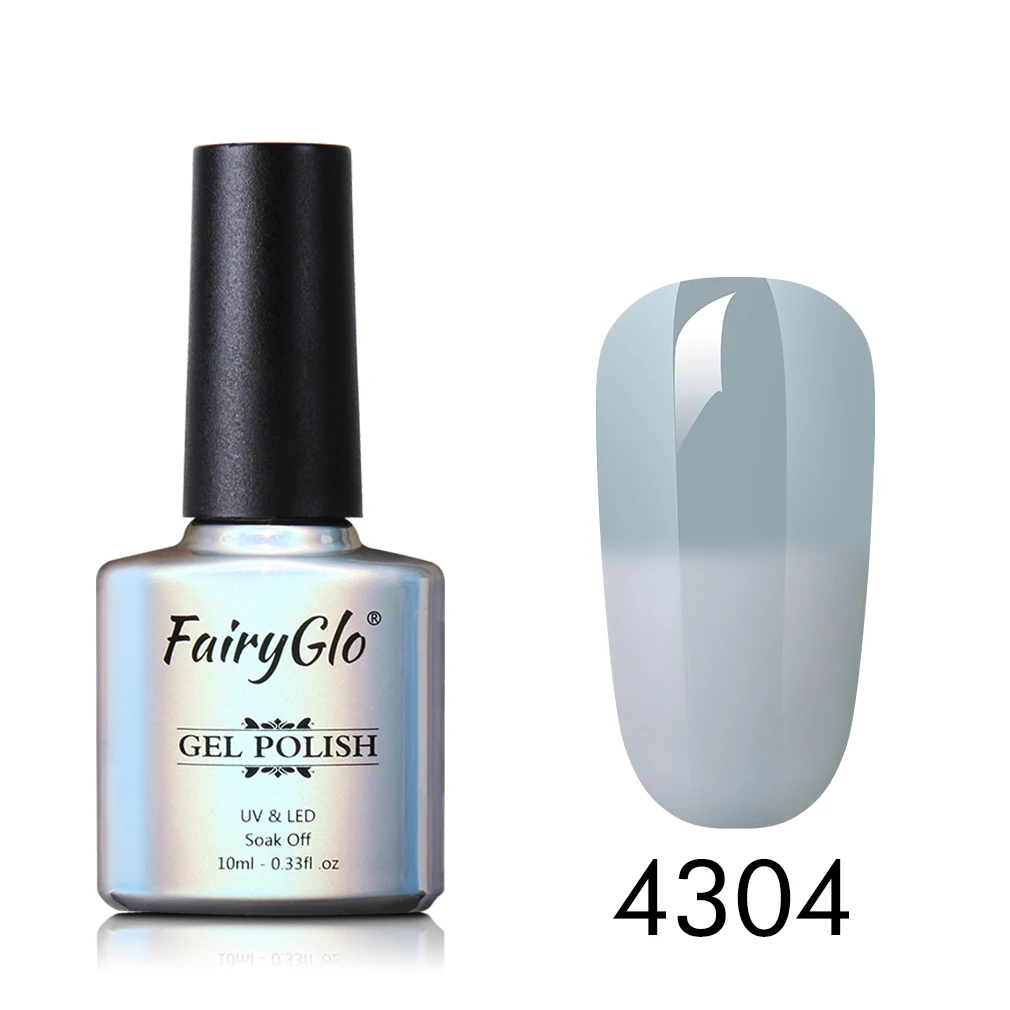 4304 Fairyglo для ногтей гель 10 мл Температура менять УФ гель лак для ногтей светодиодный Краски покрытие для ногтей, полустойкое к штамповки эмаль цвет красного вина серый гель Лаки лак - Цвет: 4304
