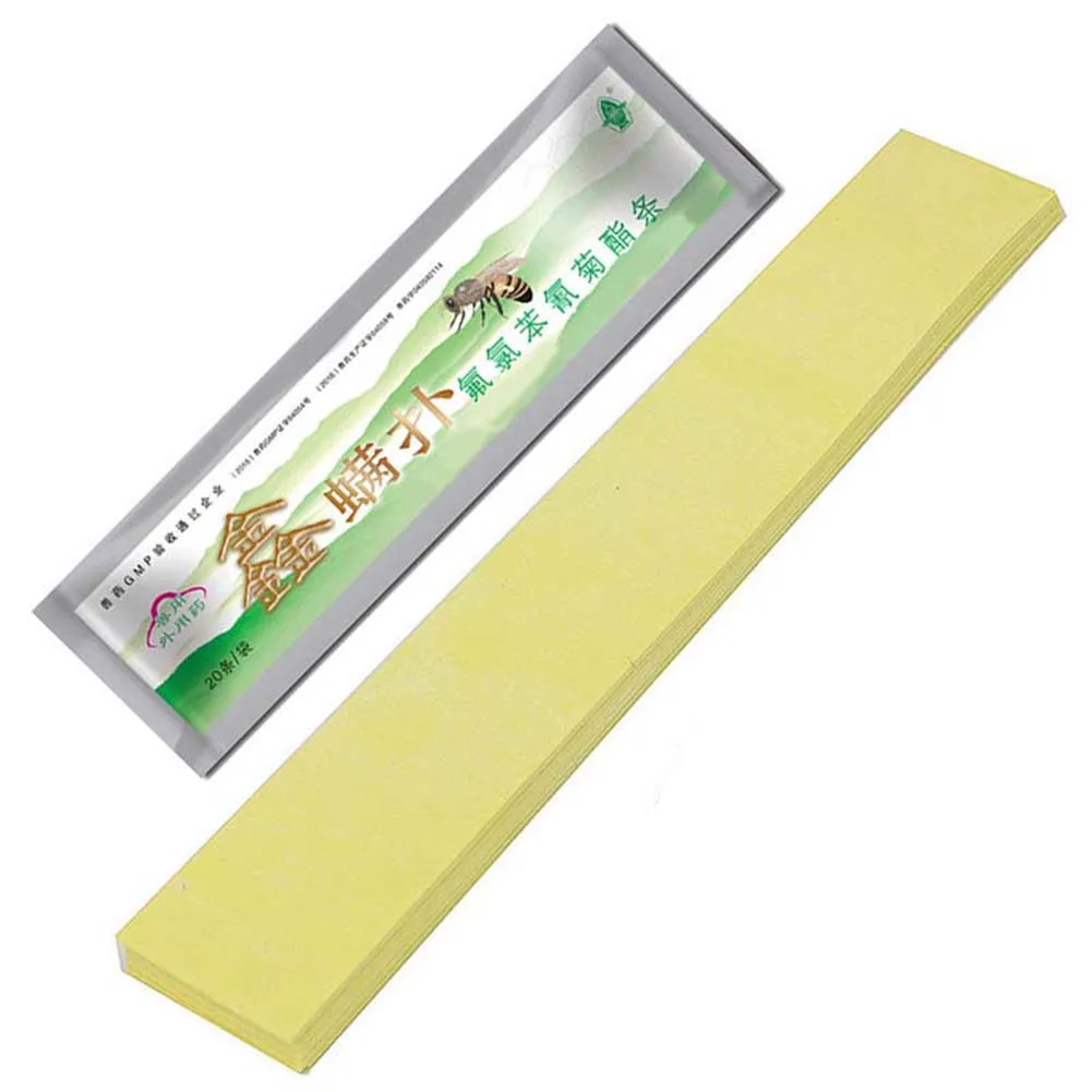 

20Pcs/ Varroa Mite Killer Mite Killer Treatment Tool Beekeeping Pest Control Acaricide Against Mite Strip for bee treatment