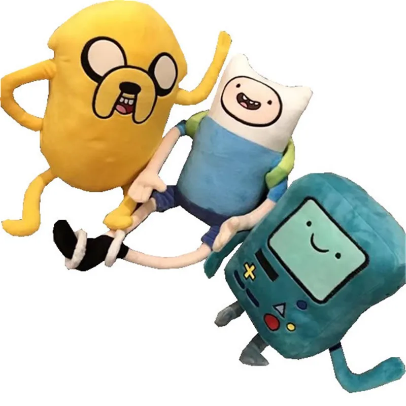 Большие размеры время приключений плюшевые игрушки Финн и Джейк БМО мягкие куклы