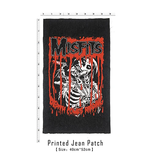 Bloodhoof Store Misfits рок-н-ролл дэт Тяжелый жесткий панк стиль патч дизайн джинсы мужские куртки и пальто - Цвет: patch 1
