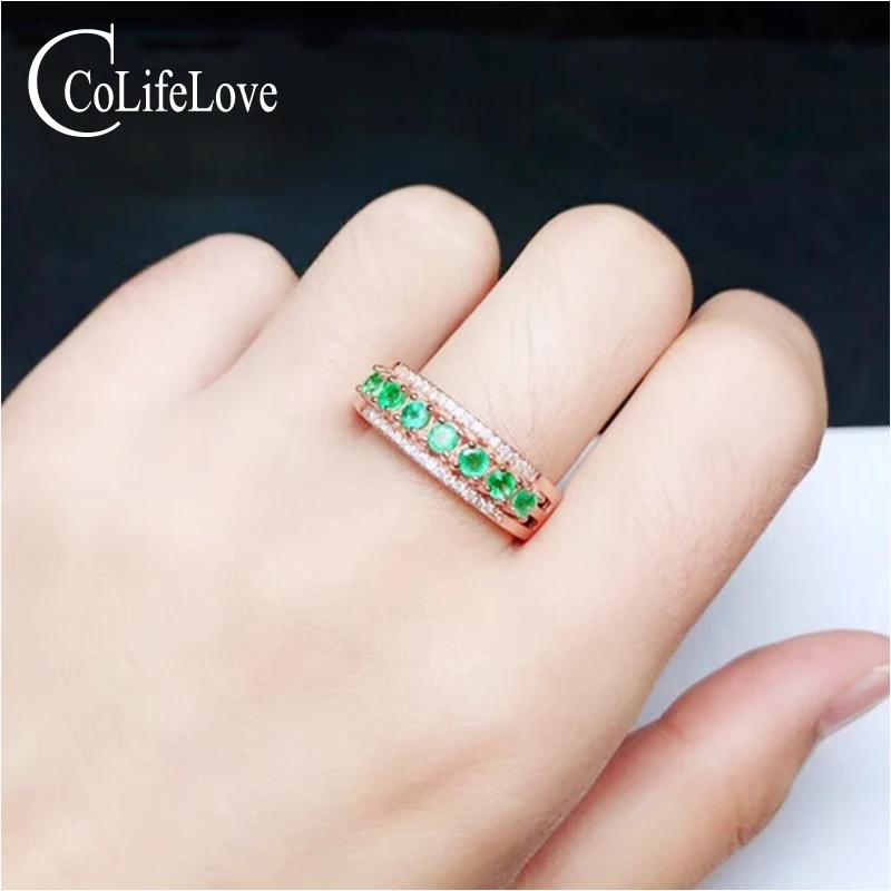 Ювелирные изделия colife Доступное роскошное Изумрудное кольцо для офисной Женщины