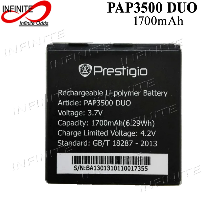 

3.7V 1700mAh Mobile phone Battery for Prestigio MultiPhone PAP3500 DUO 3500 Batterie Bateria Accumulator AKKU