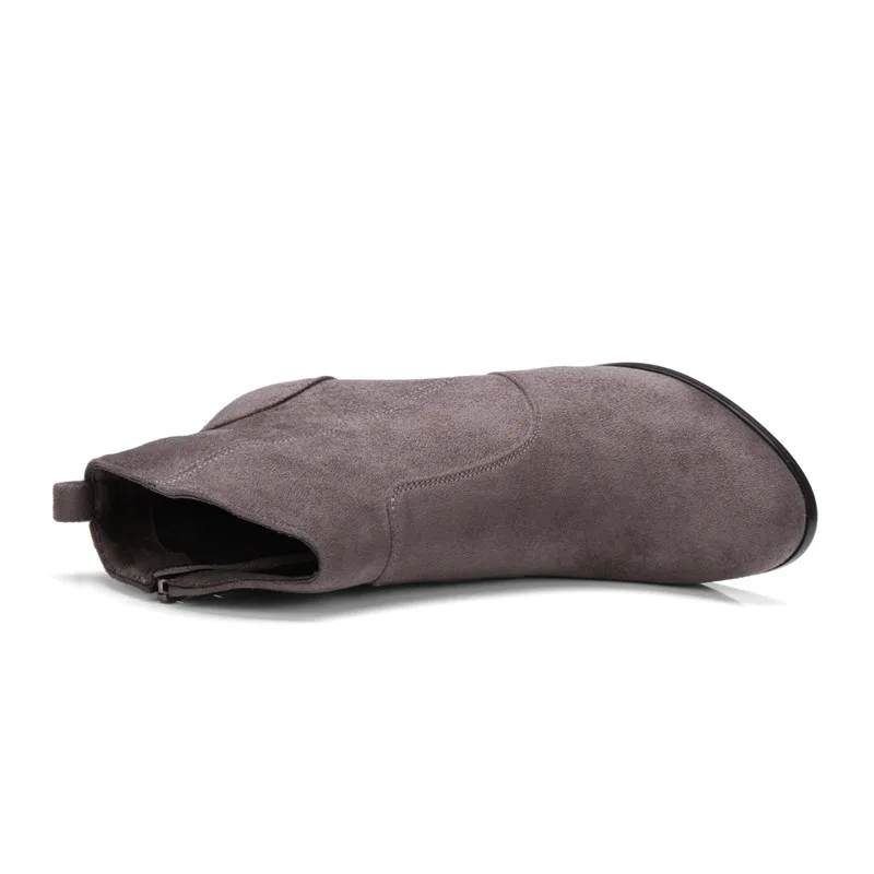 Женские ботинки на высоком каблуке YMECHIC черные ботильоны больших размеров из