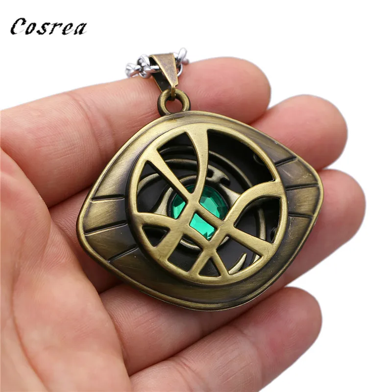 

Endgame Doctor Strange Eye of Agamotto Time Stone Pendant Action Figure Collection Figurine Toy model Costume Necklace