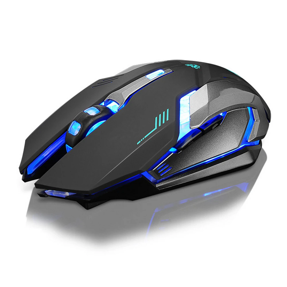 Аккумуляторная Беспроводная USB оптическая игровая мышь X7 со светодиодной