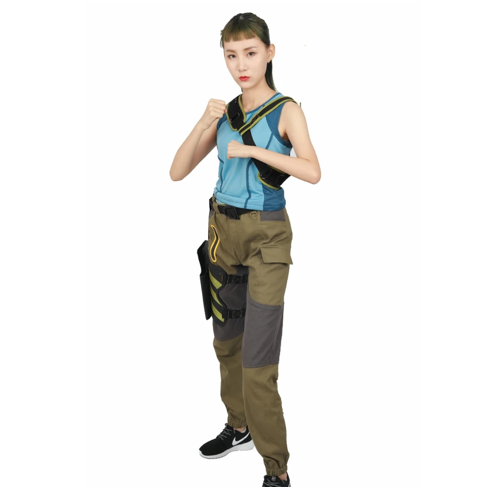 Тени Tomb Raider фильм Косплэй Лара Крофт Голубое озеро и Армейский зеленый костюм