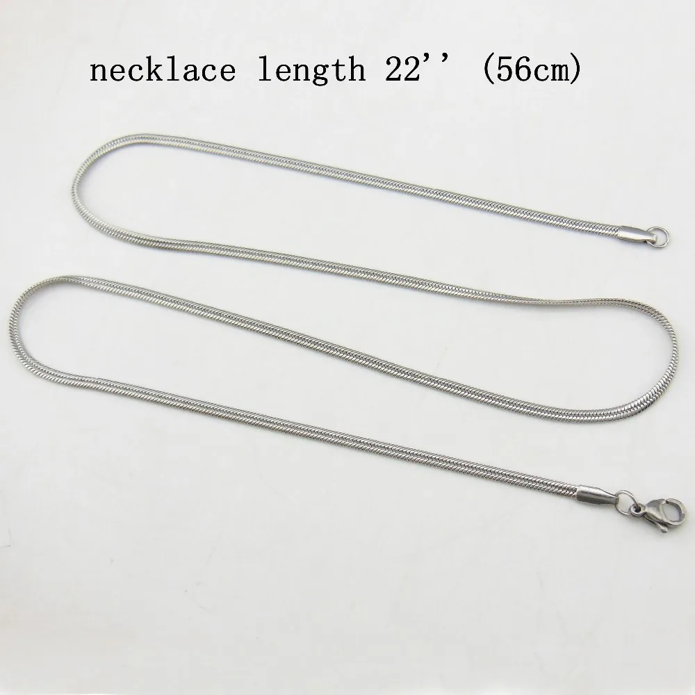 BOCAR Unisex Fashion 1.5 /2 /2.5mm Width 22'' Length Stainless Steel Flat Snake Chain Necklace Jewelry For Women Men (XL-1031) |