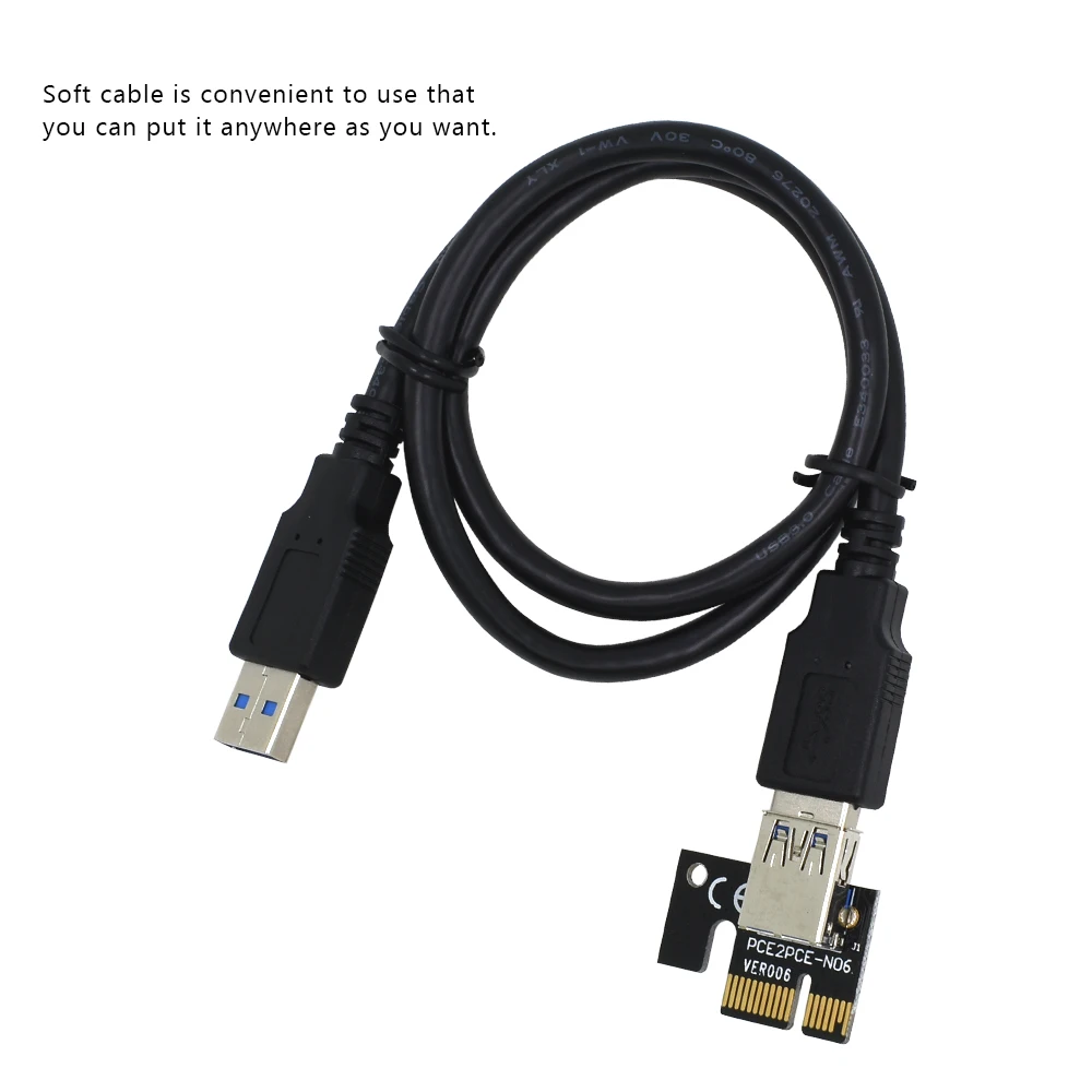TISHRIC 100 шт. черный расширитель PCI E Express Riser Card 1x к 16x USB 3 0 SATA 4Pin Molex Power для BTC Miner Machine| |