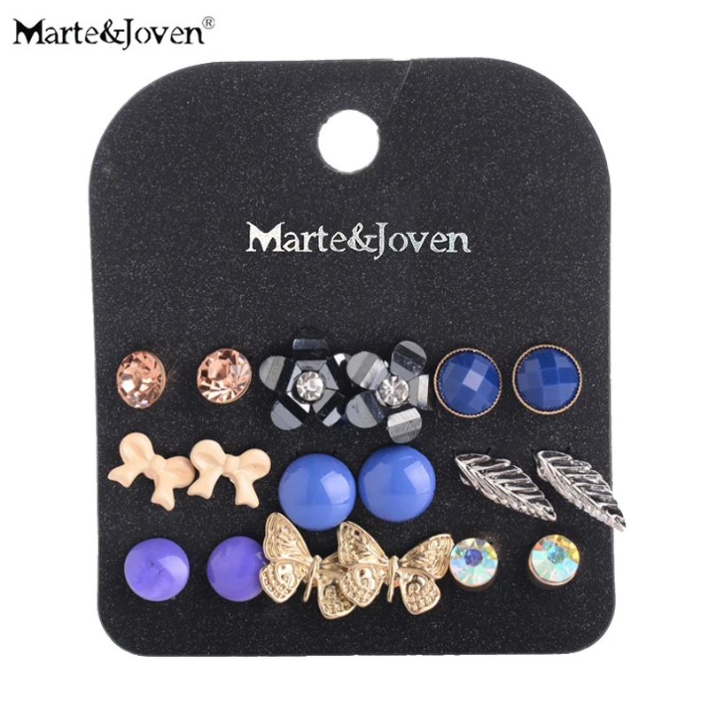 Женский винтажный комплект из серег гвоздиков и гвоздиков|flower earrings set|stud setearrings set