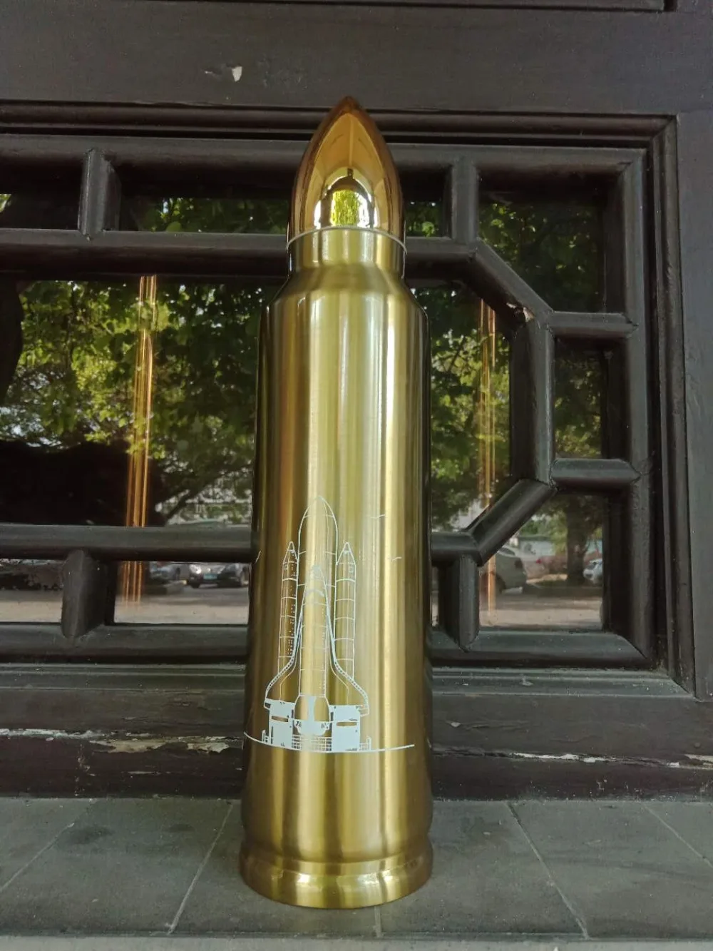 Бутылка для воды из нержавеющей стали 1000 мл с вакуумной пушкой, военная Спортивная бутылка, портативная бутылка-термос, термосы