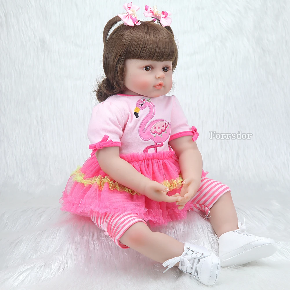 Baby Reborn силиконовая кукла 58 см Милая Реалистичная Детская сюрприз девочка