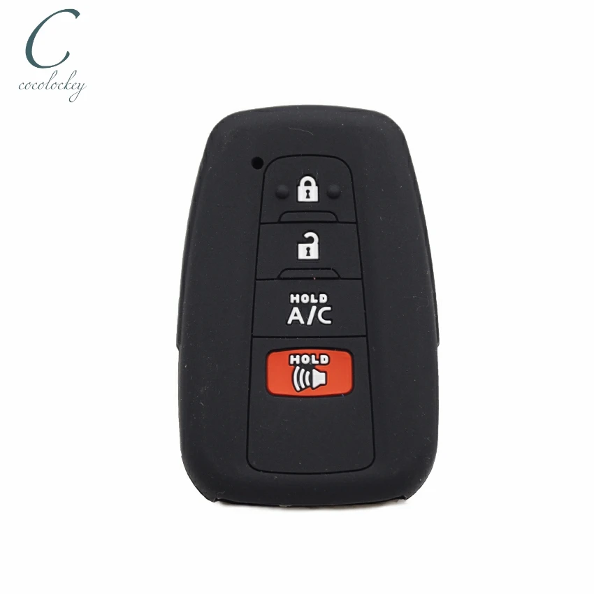 Cocolockey силиконовый чехол для ключей Fob toyota prius camry avalon 2017 2018 2019 4 кнопки
