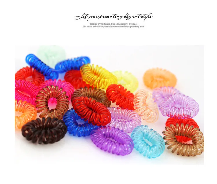 Минималистичная Мода яркие цвета телефонная линия высокоэластичное кольцо для