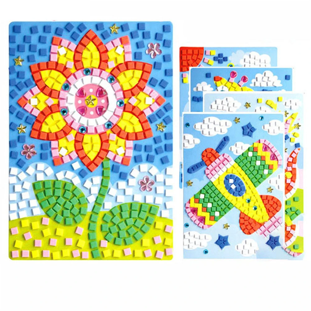 2020 Creative Kids Game DIY Kits 3D Mosaics Puzzle Stickers 