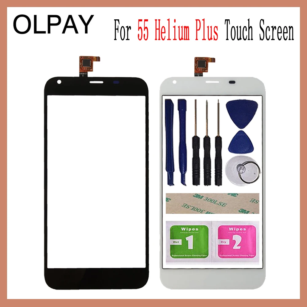 

5.0'' Touch Glass Panel For Archos 55 Helium Plus Touch Screen Digitizer Glass Sensor Tools Free Adhesive+Clear Wipes