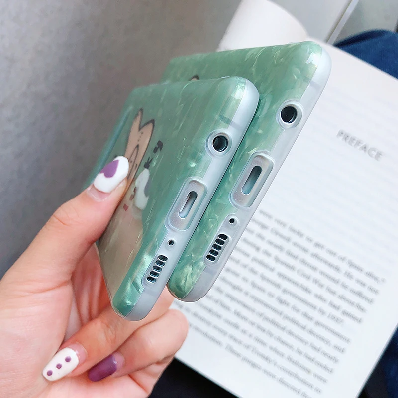 Чехлы YHBBCASES для Samsung Galaxy S8 S9 S10 Plus мягкие чехлы с мультяшным рисунком счастливой