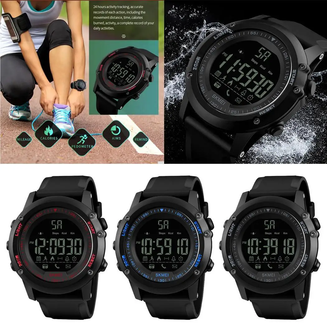 Унисекс многофункциональные спортивные электронные Bluetooth Смарт-часы цифровые 50