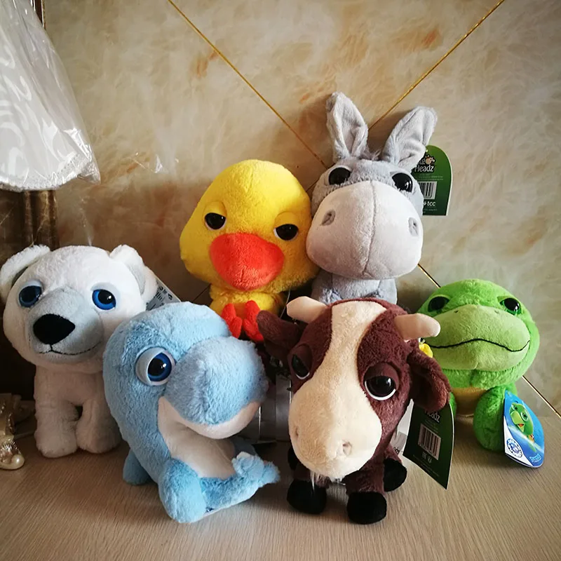 Мягкая плюшевая игрушка детская большая голова океанские друзья дельфин крупный