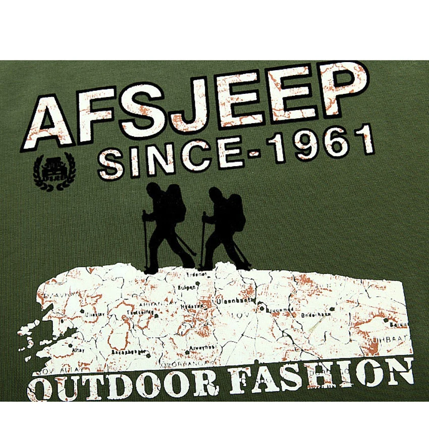 AFS JEEP Brand Clothing O Шеи Мужские Топы Тройник С Коротким Рукавом мужская ФУТБОЛКИ