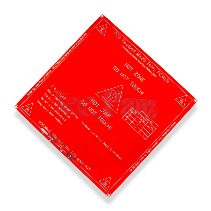 12V 3D принтер горячая кровать для печатных плат Mk2a 214x214 мм RepRap тепловая красный MK2