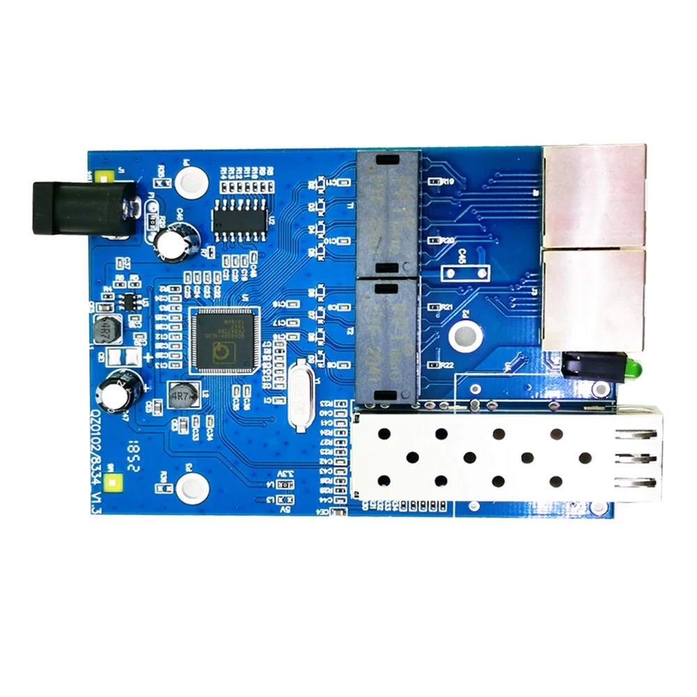 1SFP2RJ45 волоконный медиа конвертер на RJ45 гигабитный 10/100/1000M Ethernet преобразователь