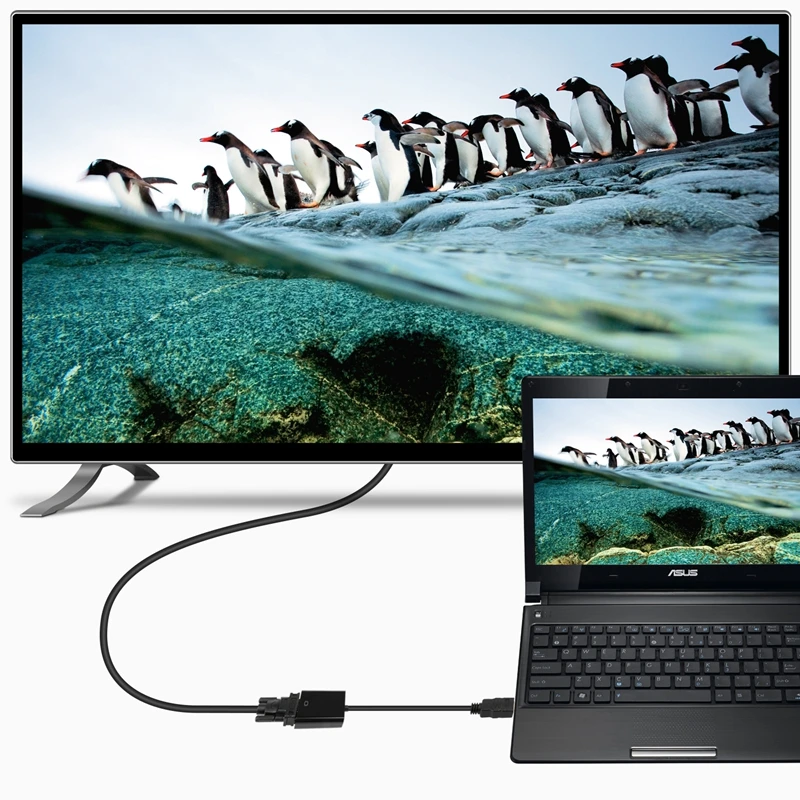 Конвертер HDMI в VGA кабель адаптера папа мама поддержка 1080P для ноутбук с HDTV TV Box PC| |